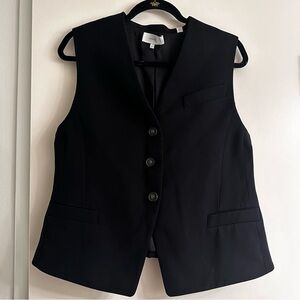 Vince Black Tailored Vest Sleeveless Blazer Size 10